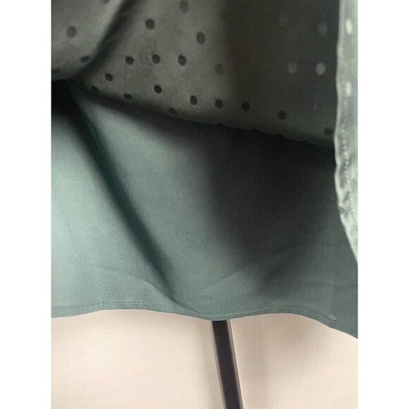 Madewell Emerald Green Silk One Shoulder Ruffle Dotted Mini Lined Dress Size 0 - Picture 2 of 7